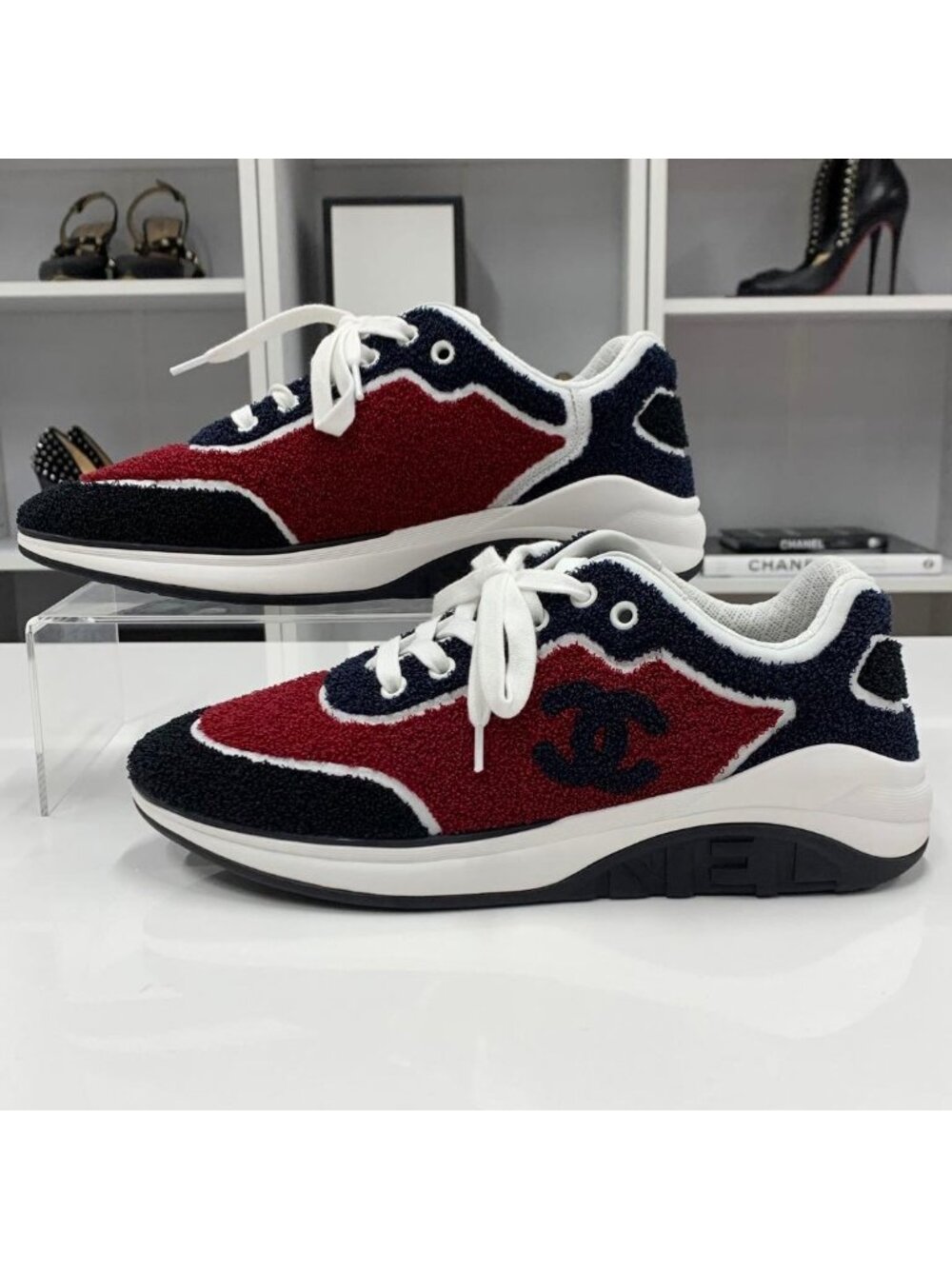 Chanel Pile Coco Mark Sneakers Multicolor - Picture 3 of 10